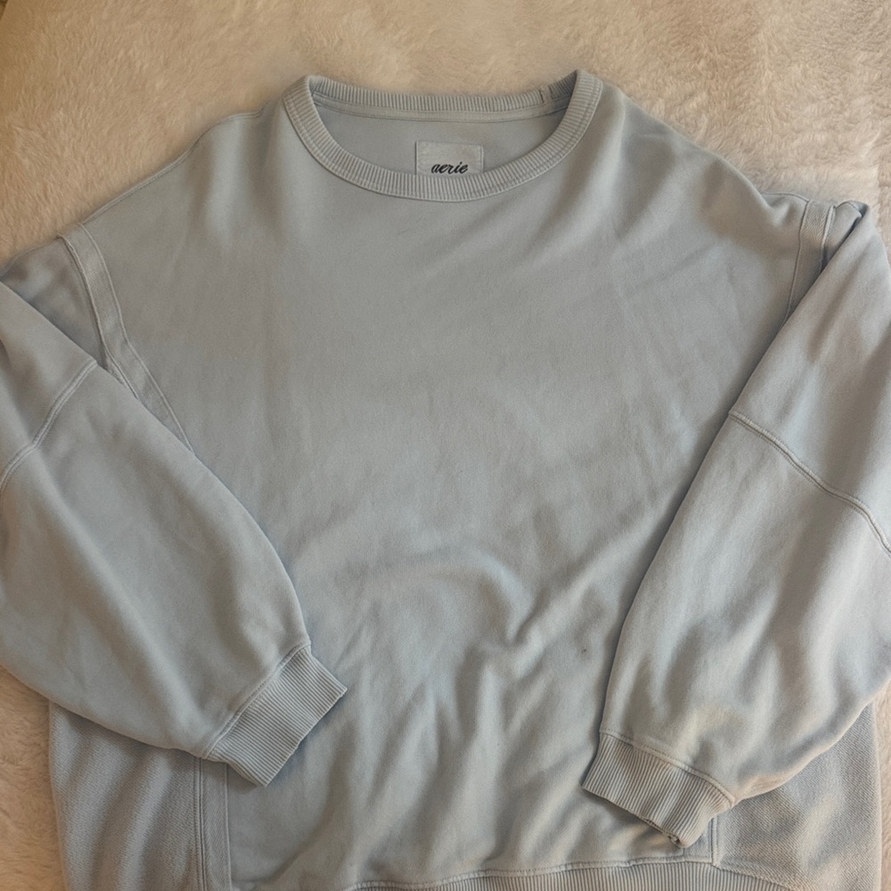 Baby blue AERIE crewneck